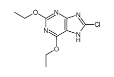 2,6-diethoxy-8-chloro-7(9)H-purine结构式