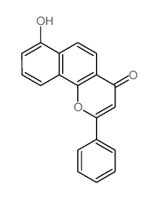 4H-Naphtho[1,2-b]pyran-4-one, 7-hydroxy-2-phenyl- structure