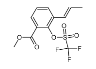 methyl 3-(prop-1-en-1-yl)-2-(((trifluoromethyl)sulfonyl)oxy)benzoate结构式