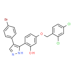 2-[4-(4-bromophenyl)-1H-pyrazol-5-yl]-5-[(2,4-dichlorobenzyl)oxy]phenol picture