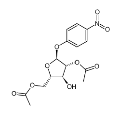 p-nitrophenyl 2,5-di-O-acetyl-α-L-arabinofuranoside Structure