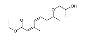 ethyl 7-(2-hydroxypropoxy)-3-methylocta-2,4-dienoate结构式