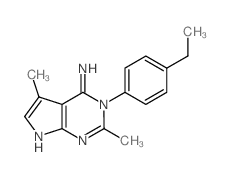 4-(4-ethylphenyl)-3,7-dimethyl-2,4,9-triazabicyclo[4.3.0]nona-2,5,7,9-tetraen-5-amine picture