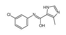 N-(3-chlorophenyl)-5-methyl-1H-imidazole-4-carboxamide结构式