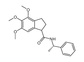 (+/-)-4,5,6-trimethoxy-N-((S)-1-phenethyl)-2,3-dihydroindene-1-carboxamide结构式