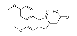 2-(5,7-dimethoxy-1-oxo-2,3-dihydrocyclopenta[a]naphthalen-2-yl)acetic acid结构式