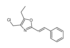 4-(chloromethyl)-5-ethyl-2-(2-phenylethenyl)-1,3-oxazole结构式