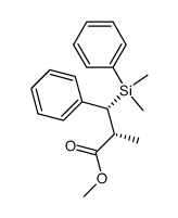 methyl (2RS,3RS)-3-dimethyl(phenyl)silyl-2-methyl-3-phenylpropanoate结构式