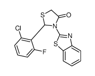 3-(Benzo[d]thiazol-2-yl)-2-(2-chloro-6-fluorophenyl)thiazolidin-4-one Structure