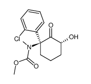 (E)-2-(o-Chlorophenyl)-6-hydroxy-2-((methoxycarbonyl)methylamino)cyclohexanone Structure