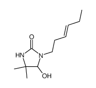 3-(trans-hex-3-enyl)-4-hydroxy-5,5-dimethylimidazolidin-2-one Structure