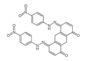 4,5-bis[(4-nitrophenyl)hydrazinylidene]-9,10-dihydroanthracene-1,8-dione结构式