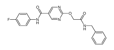 2-(Benzylcarbamoylmethoxy)pyrimidine-5-carboxylic acid (4-fluorophenyl)amide Structure