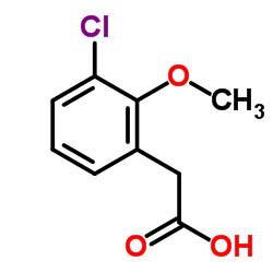 (3-Chloro-2-methoxyphenyl)acetic acid结构式