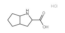 (+/-)-八氢环戊二烯并[b]吡咯-2-甲酸盐酸盐结构式