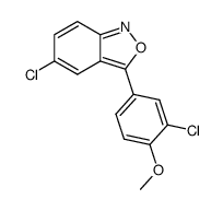 5-chloro-3-(3-chloro-4-methoxyphenyl)-2,1-benzisoxazole结构式