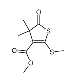 4,5-Dihydro-3,3-dimethyl-2-(methylthio)-5-oxo-3-thiophencarbonsaeure-methylester Structure