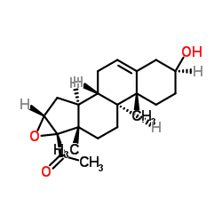 16α,17α-Epoxy-3β-hydroxy-5-pregnen-20-one Structure