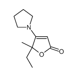 5-methyl-5-ethyl-4-pyrrolidinofuran-2(5H)-one Structure