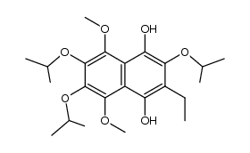 2-ethyl-3,6,7-triisopropoxy-5,8-dimethoxynaphthalene-1,4-diol结构式