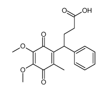 4-(4,5-dimethoxy-2-methyl-3,6-dioxocyclohexa-1,4-dien-1-yl)-4-phenylbutanoic acid Structure