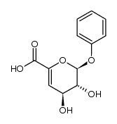 phenyl (4-deoxy-α-L-threo-hex-4-enopyranosid)uronic acid结构式