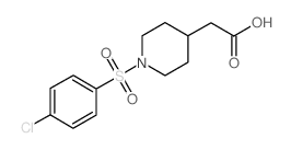 {1-[(4-Chlorophenyl)sulfonyl]piperidin-4-yl}acetic acid structure