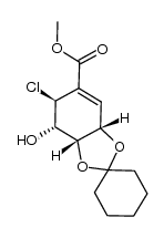 methyl (3S,4R,5S,6S)-6-chloro-3,4-O-cyclohexylidene-3,4,5-trihydroxy-1-cyclohexene-1-carboxylate结构式