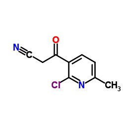 3-(2-Chloro-6-methyl-3-pyridinyl)-3-oxopropanenitrile结构式