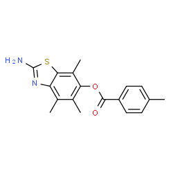 Benzoic acid,4-methyl-,2-amino-4,5,7-trimethyl-6-benzothiazolyl ester picture