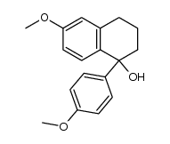 6-methoxy-1-(4-methoxyphenyl)-1,2,3,4-tetrahydronaphthalen-1-ol Structure