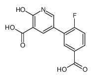 5-(5-carboxy-2-fluorophenyl)-2-oxo-1H-pyridine-3-carboxylic acid结构式