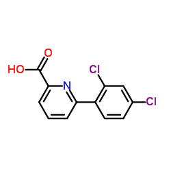 6-(2,4-Dichlorophenyl)-2-pyridinecarboxylic acid结构式