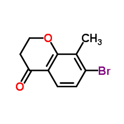 7-Bromo-8-methyl-2,3-dihydro-4H-chromen-4-one Structure