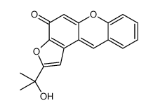 2-(2-hydroxypropan-2-yl)furo[3,2-a]xanthen-4-one结构式