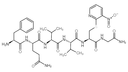 h-phe-gln-val-val-cys(npys)-gly-nh2结构式