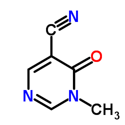 1-Methyl-6-oxo-1,6-dihydro-5-pyrimidinecarbonitrile结构式