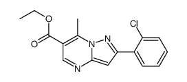 ethyl 2-(2-chlorophenyl)-7-methylpyrazolo[1,5-a]pyrimidine-6-carboxylate结构式