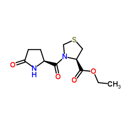 Ethyl (4R)-3-(5-oxo-L-prolyl)-1,3-thiazolidine-4-carboxylate Structure