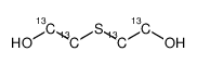 2-(2-hydroxyethylsulfanyl)ethanol-13C4 Structure