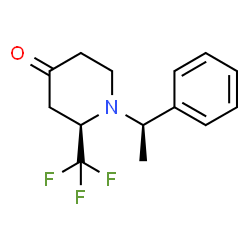 (R)-1-((R)-1-phenylethyl)-2-(trifluoroMethyl)piperidin-4-one structure