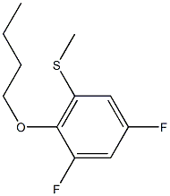 2-butoxy-1,5-difluoro-3-methylsulfanylbenzene结构式