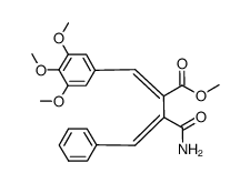 methyl (2E,3E)-3-carbamoyl-4-phenyl-2-(3,4,5-trimethoxybenzylidene)-but-3-enoate结构式