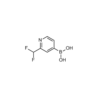 (2-(Difluoromethyl)pyridin-4-yl)boronicacid structure