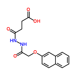 4-{2-[(2-Naphthyloxy)acetyl]hydrazino}-4-oxobutanoic acid结构式