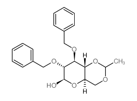 2,3-二邻苄基-4,6-邻亚乙基-beta-d-吡喃葡萄糖结构式