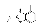 1H-Benzimidazole,4-methyl-2-(methylthio)-(9CI) Structure