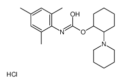 (2-piperidin-1-ium-1-ylcyclohexyl) N-(2,4,6-trimethylphenyl)carbamate,chloride Structure