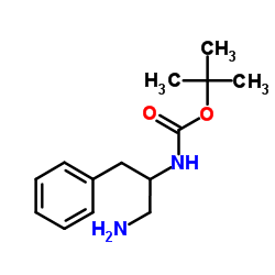 2-(Boc-氨基)-3-苯基丙胺结构式