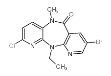 8-BROMO-2-CHLORO-11-ETHYL-5-METHYL-5H-DIPYRIDO[3,2-B:2',3'-E][1,4]DIAZEPIN-6(11H)-ONE Structure